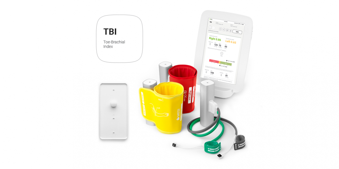 MESI mTABLET TBI, toe-brachial index, palcovo ramenny index